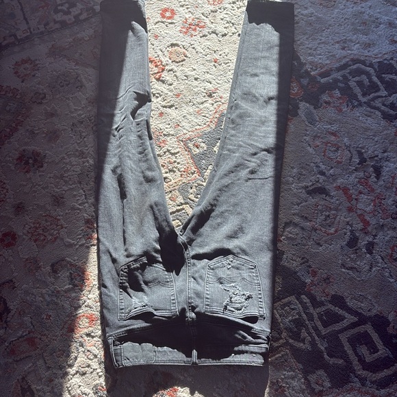 American Eagle, black ripped jeans - Picture 1 of 3